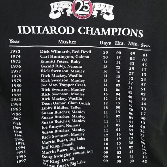 Alaska Iditarod T Shirt Vintage 90s 1997 Champion Dog Sled Made In USA Medium - Picture 5 of 7